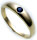 Damen Ring echt Gold 750 Safir 18 karat Juwelierqualität Saphir Gelbgold Neu 50