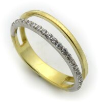 Damen Ring Perlen echt Gelbgold 333 8 karat Zirkonia Gold...
