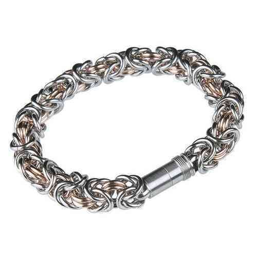 Ernstes Design Edvita Armreif A86  Edelstahl Königsarmband Armband Gelbgold besc