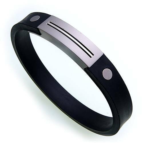 exkl. Armband Titan mattiert mit Kautschuk