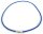 Halskette blauer Kautschuk 2,0 mm Silber 925 40 bis 55cm Sterlingsilber Blau Neu