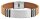 Herren Armband Edelstahl Leder beige inkl. Gravur verstellbar ID Band Neu