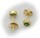 Herren Ohrring Stecker Smaragd echt Gold 585 Single Ohrstecker 14 karat Gelbgold