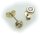 Herren Ohrringe Ohrstecker echt Gold 585 Brillant 0,08 ct 14 kt Gelbgold Diamant