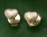 Kinder Ohrringe Stecker Herz diamant. 333 Gold massiv Gelbgold Qualität