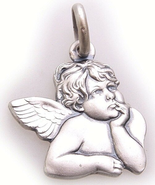 Neu Anhänger Engel echt Silber 925 Sterlingsilber Schutzengel massiv sehr schön