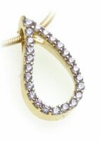 Neu Anhänger Tropfen Zirkonia echt Gold 333 Gelbgold Unisex Damen Qualität