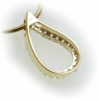 Neu Anhänger Tropfen Zirkonia echt Gold 333 Gelbgold Unisex Damen Qualität