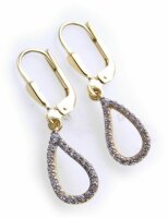 Neu Anhänger Tropfen Zirkonia echt Gold 333 Gelbgold Unisex Damen Qualität