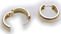 Neu Damen Ohrringe Klapp Creolen echt Gold 585 gewölbt 16 mm Gelbgold 14 karat