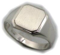 Neu Herren Ring Silber 925 mit Monogrammgravur Sterlingsilber Achteck Siegelring 50