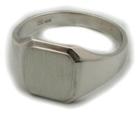 Neu Herren Ring Silber 925 mit Monogrammgravur Sterlingsilber Achteck Siegelring 50