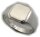 Neu Herren Ring Silber 925 mit Monogrammgravur Sterlingsilber Achteck Siegelring 50