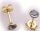 Neu Ohrringe Gold 333 8 karat Gelbgold Topas 4,5 mm Ohrstecker Stecker Blautopas
