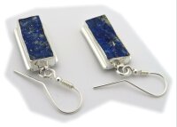 Neu Ohrringe Hänger Lapis Silber 925 Sterlingsilber Lapis Lazuli Unikat Ohrhänge