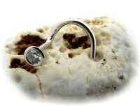 Neu Piercing Nase echt Weißgold 750 Brillant Nasenstecker Diamant 0,06 carat 18k
