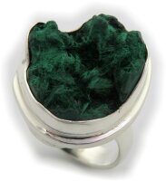 Neu Ring XL Malachit Silber 925 Sterlingsilber Unikat Einzelstück Grün Qualität