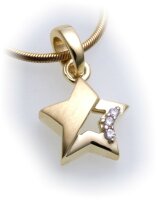 Ohrringe Stecker Stern Zirkonia echt Gold 333 Gelbgold Unisex Damen Ohrstecker