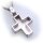 Neu Anhänger Kreuz echt Silber 925 Sterlingsilber Eismatt Qualität Unisex