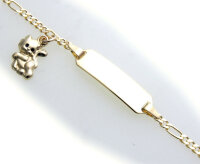 Armband Kinder 14cm echt Gold 333 Katze Figarokette...