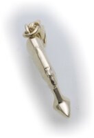 Neu Charm Nofretete echt Gold 333 Karabiner Ägypten Anhänger Gelbgold massiv 8kt