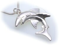 Anhänger Hai Fisch Silber 925 plastisch Haifisch...