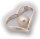Anhänger Herz mit Perle echt Silber 925 Zuchtperle Sterlingsilber Zuchtperle