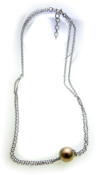 Collier Halskette Edelstahl Gelbgold besch. Hardwear by Landmesser Ankerkette