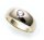 Damen Herren Ring Zirkonia echt Gold 585 Gelbgold Unisex 14kt