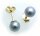Damen Ohrringe echt Akoya  Zuchtperlen 6 mm echt Gold 585 Gelbgold Perlen