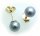Damen Ohrringe echt Akoya  Zuchtperlen 6 mm echt Gold 585 Gelbgold Perlen