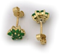 Damen Ohrringe echt Smaragd in echt Weißgold 585...