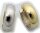 Neu Damen Ohrringe Klapp Creolen Gold 750 Bicolor gelb weiß gewölbt 16mm 18karat