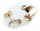 Damen Ohrringe Stecker echt Gold 375 teilmatt. Qualität Gelbgold BR2656