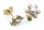 Damen Ohrringe Stecker Perlen 4,5 mm Brillant  Gold 585 Gelbgold Diamant