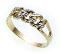 Damen Ring Brillant 0,01 carat echt Gold 585 rhod. Gelbgold Diamant SI