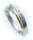 Damen Ring Brillant 0,05ct echt Weißgold 585 Bicolor Gelbgold Diamant Gold SI er