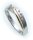 Damen Ring Brillant 0,05ct echt Weißgold 585 Bicolor Gelbgold Diamant Gold SI er