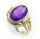 Damen Ring echt Amethyst 14 x 10 oval echt Gold 585 Gelbgold