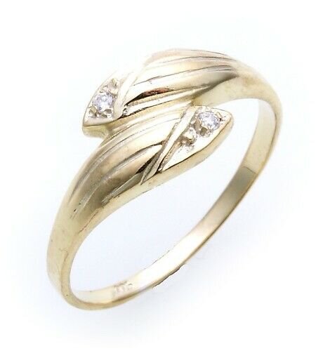 Damen Ring echt Gold 585 mit Zirkonia Ring Gelbgold Qualität
