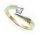 Damen Ring echt Gold 585 Zirkonia poliert rhod. Gelbgold 14kt Qualität