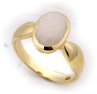 Damen Ring echt Opal 10 x 7 echt Gold 585 Zarge Gelbgold