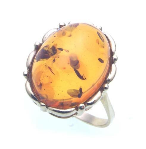 Damen Ring echter Bernstein a d Ostsee echt Silber 925 Sterlingsilber Damen 8292