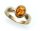 Damen Ring echter Bernstein aus de Ostsee echt Gold 585 Gelbgold 14k N8092 BE 5