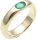 Damen Ring echter Smaragd 6 x 4 mm Gold 585  Gelbgold vollmassive Qualität