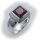 Damen Ring Granat in Silber 925 teilmatt. Granatring Sterlingsilber