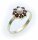 Damen Ring Granat Perle Silber 925 Granatring Sterlingsilber Qualität 8940/8GR.Z