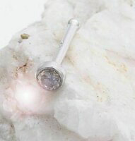 Neu Piercing Nase echt Weißgold 750 Brillant gelb Nasenstecker Diamant 18 karat