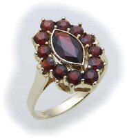 Damen Ring m. Granat in Gold 333 Granatring alle Weiten...