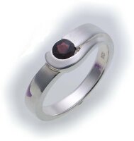 Damen Ring m. Granat in Silber 925 Sterlingsilber...